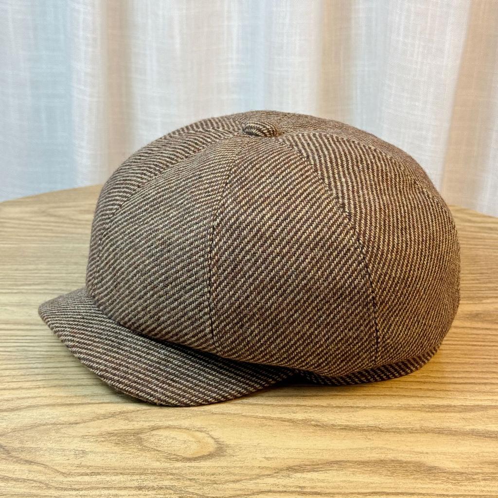 Neutral Old Money Style French Elegant Wool Blend Octagonal Cap Newsboy Cap The Oversized Design Makes the Face Look Smaller and Trendy