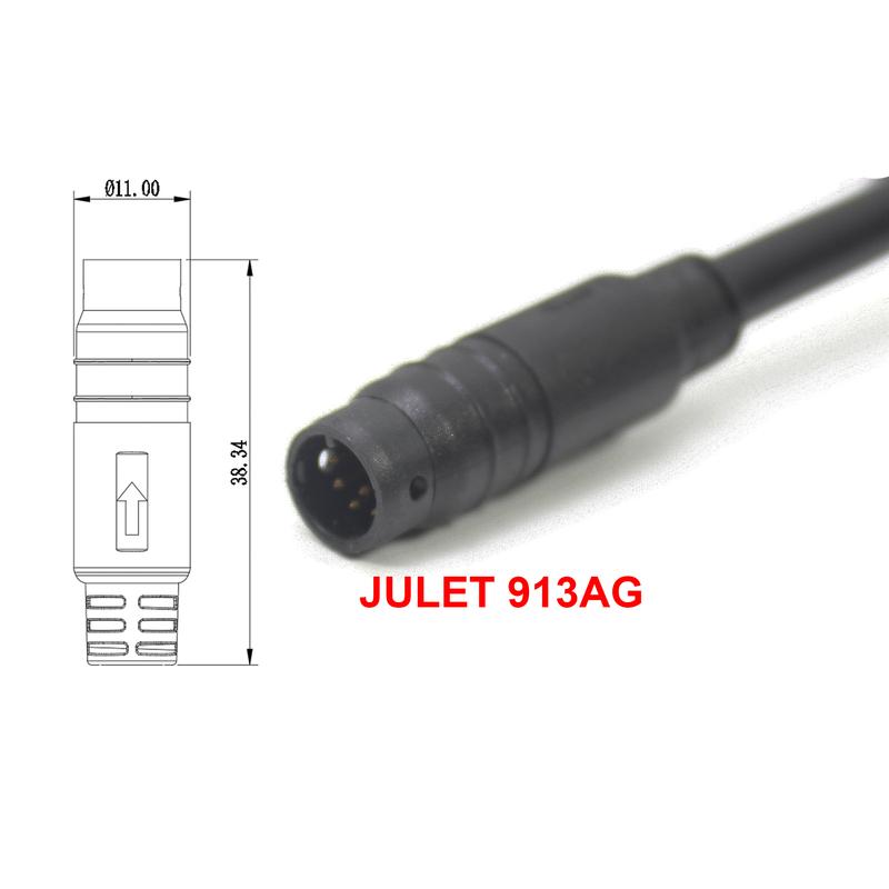 LinHi E-Bike Cable Main 1T5 913AG Waterproof 2 Pin Female Main Line Compatible For Some For KT Controllers E-bike Accessory
