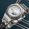 Casio Unisex Liquid Crystal,Analog Dual Display Series 48.5mm Silver Watch GA-2100FF-8A(Watch8--)