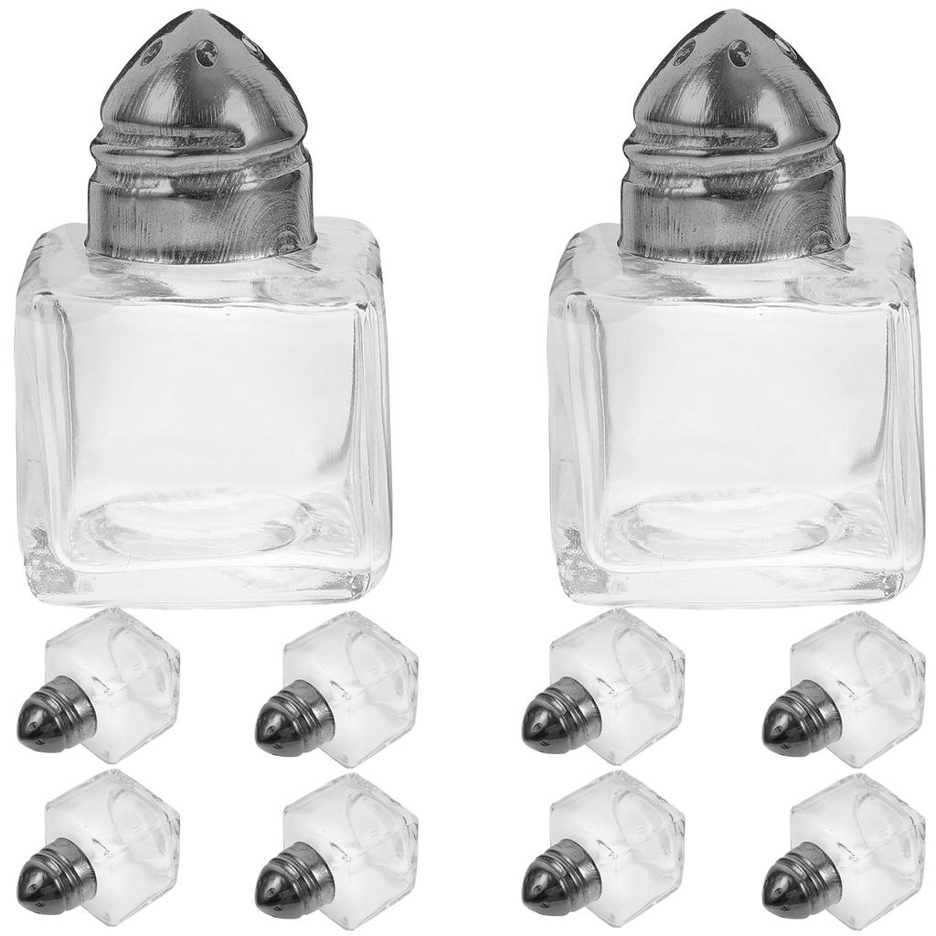 10 Pcs Coffee Grinder Mini Spice Jar BBQ Bottle Condiment Holder Pepper Shaker Flasks Salt Transparent Seasoning Travel