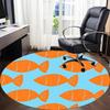 1pc Fish Pattern Chair Carpet for Office, Non slip, Soft and Durable Office Rug