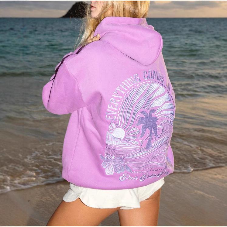 

European Size Coconut Sweater Hoodie with Drop Shoulder Sleeves Double Extra Large