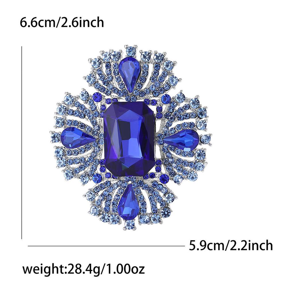Crystal Brooch for Women Unisex Rhinestone Flower Pins Banquet Party Gifts Jewelry Accessories