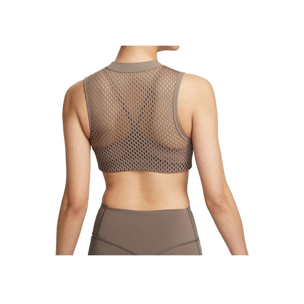 Nike Indy Dri-Fit Minimalistische Mode Vielseitig Klassisch Leichter Halt Sport-BH Damen Sport-BH Nerzbraun Weiß HF5421214