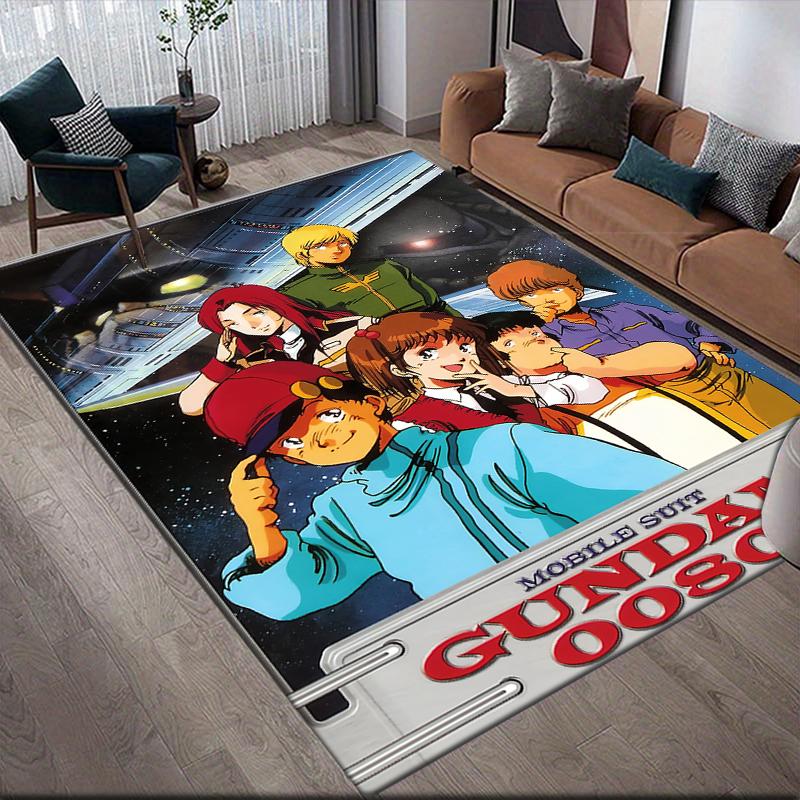 

Mobile Suit Gundam Retro Anime Square Area Rug, Non-Slip Floor Mat for Home Decor, Perfect Gift for Fans.chl 60x90cm