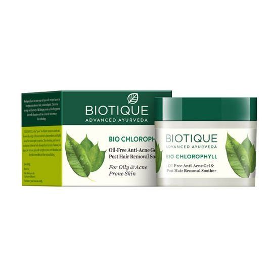 

Гель с Хлорофиллом против акне (50 г), Bio Chlorophyll Oil Free Anti-Acne Gel & Post Hair Removal Soother, Biotique 11