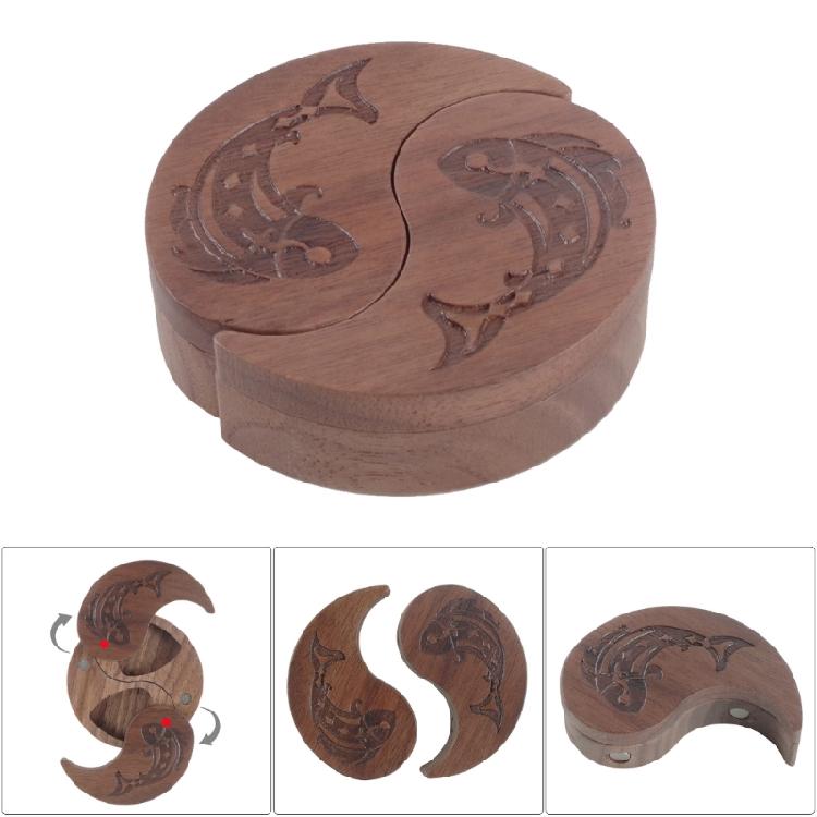 Wood Pick Storage Box Rotating Open Guitar Plectrums Cases Box Light Weight Portable Guitar Pick Holder Enduring