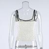Women Fashion Commuter Polka Dot Slim Spaghetti Strap Camisole Tank Top