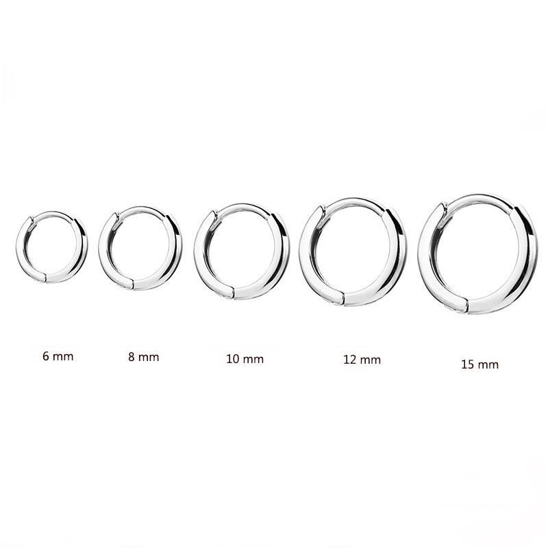 2PCS Stainless Steel Minimal Hoop Earrings For Women Girls Gold Color Small Piercing Earring Wedding Gift Smooth Ear Bone Buckle