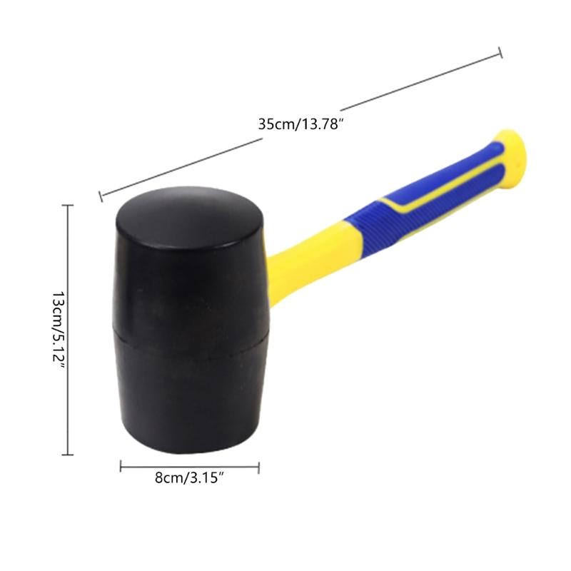 Soft Rubber Hammer Rubber Mallet Soft Hammer Soft Impact Tool for Crafts, Camping, Furniture Assembly Hand Tool