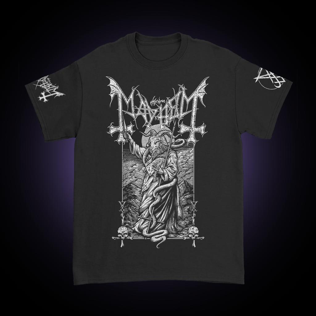 Mayhem Black Metal Band T-shirt Uomo Casual Cotone Vintage Moda Girocollo Manica Corta Comoda