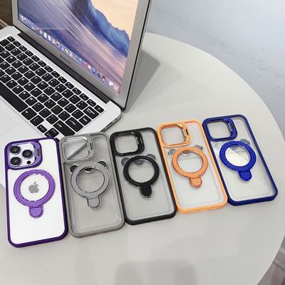 Geeignet für IPhone16Promax Doppelständer Starke Magnetische Handyhülle, Apple 15 Sturzsichere Schutzhülle 14