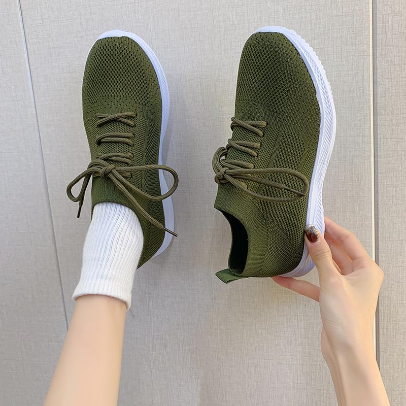 Fashion 2024 Women Sneaker Casual Shoes Breathable Mesh Lace-up Sneakers Ladies Platform Vulcanized Shoes Women Shoes