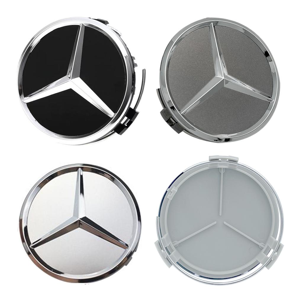 Wheel Accessories Emblem 4Pcs 75mm Mercedes Benz B/C/E/S Class A Class C200 LGLC GLK CLA GLA GLE GL Car Wheel Center Hub Caps Lp23
