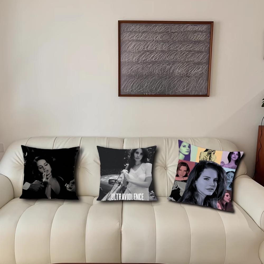 Singer L-Lana D-Del R-Rey Tough Ultraviolence For Bedroom Car Coffee Shop Room Soft And Living Room Sofa Decorative Pillow Case