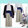 Vintage čínský kostým Kung Fu Cosplay Modré vězení Yuying Lingwang Anime oblečení