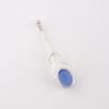 Natural Dark Blue Cat's Eye Gemstone 925 Sterling Silver Jewelry Pendant 1.79" PP-60-45