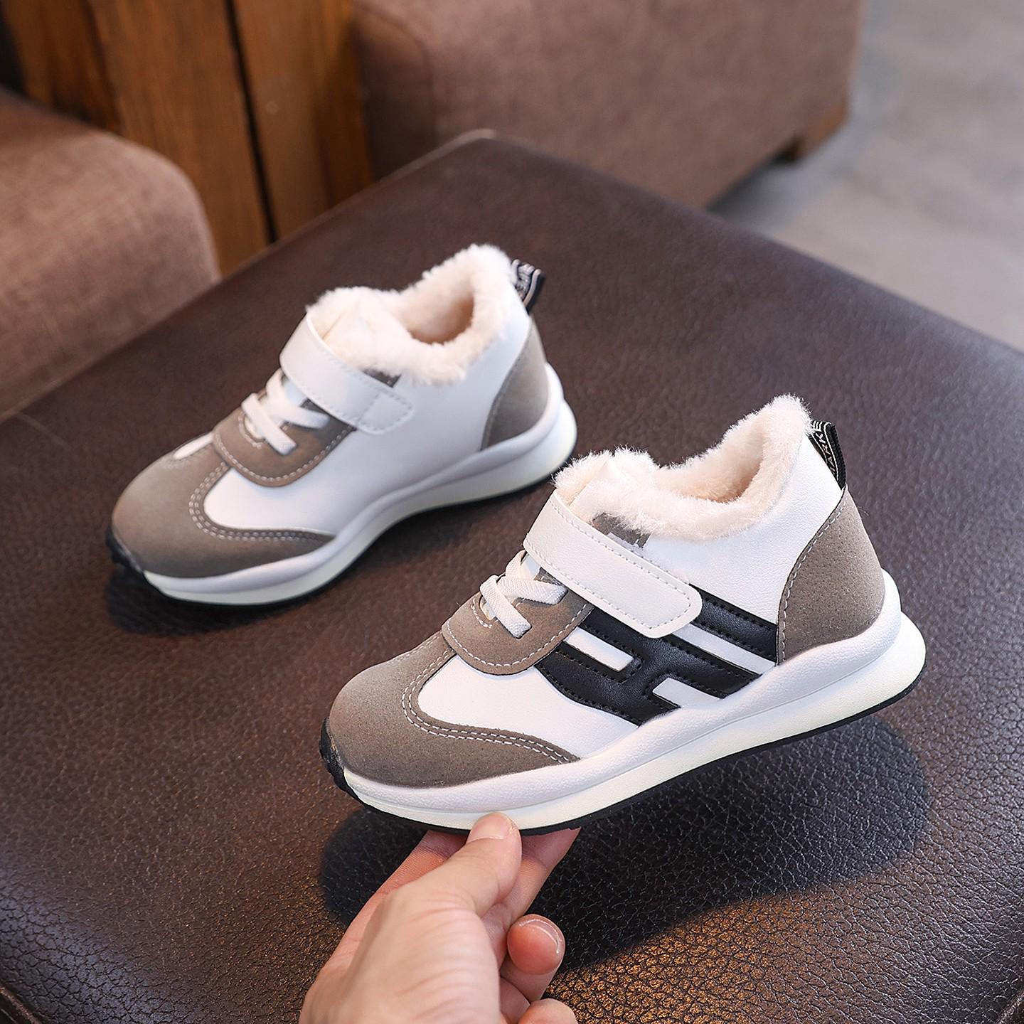 Cotton-Padded Non-Slip Baby Shoes: Soft Sole Toddler Sneakers for Boys & Girls (0-3 Years) 15cm чёрный