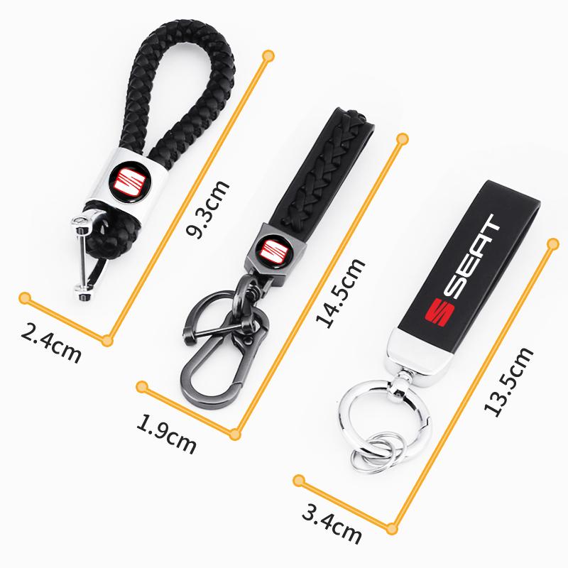 Car Braided Rope Keychain Keyring Key Holder Couple Gifts Auto Accessories for SEAT Leon 5F Ibiza 5 6 MII Altea Toledo 3 Cordoba Alhambra MK3