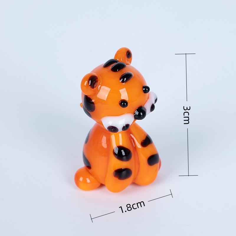 

Japanese-style Mini Glass Animals Ornaments Cute Forest Tiger Lion Home Decor Figurines Micro Landscape Ornaments Accessories