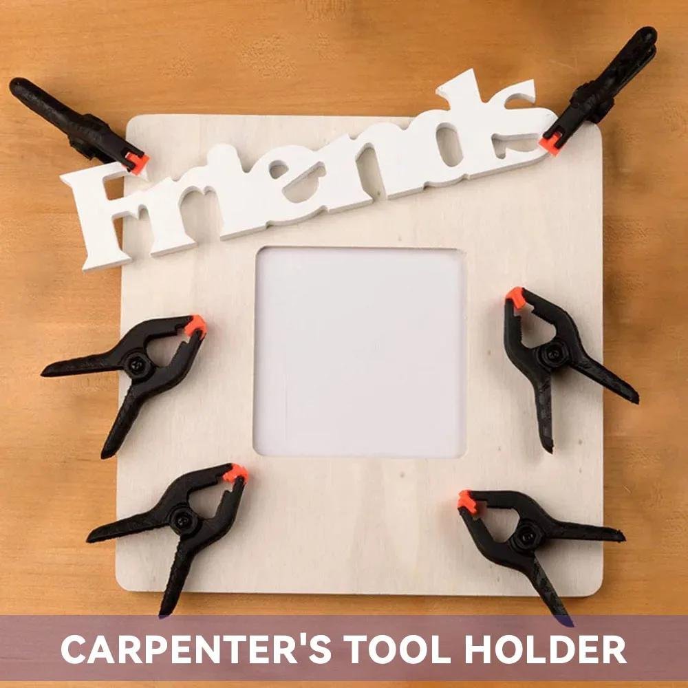 DIY 2/3 Inch Woodworking Hand Tool Clamp Woodworker Hand Holding Clamp Hard Grip Ratchet Release Extrusion Carpenter Tool Clamp
