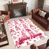 Gnome Theme Crystal Velvet Rug Personalized Custom Name Text Soft Floor Mat Home Decor