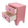 Nightstand Creative Vintage Bedside Table with 2 Storage Drawers for Bedroom Living Room Sofa