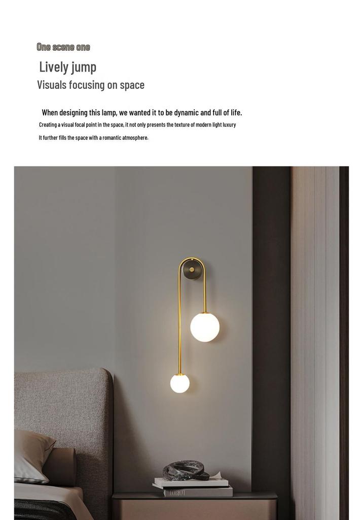 Nordic Minimalist Wall Lamp - Designer Style for Bedroom, Living Room, or Hotel.