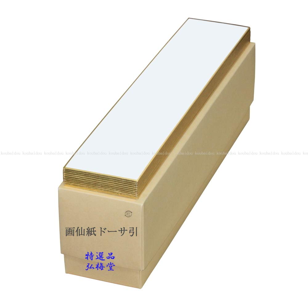 

Kobaido Iyo Washi Paper for Calligraphy and Painting x 50 Sheets Wide-Width Gasenshi Dosahiki (364mm 75mm) белый