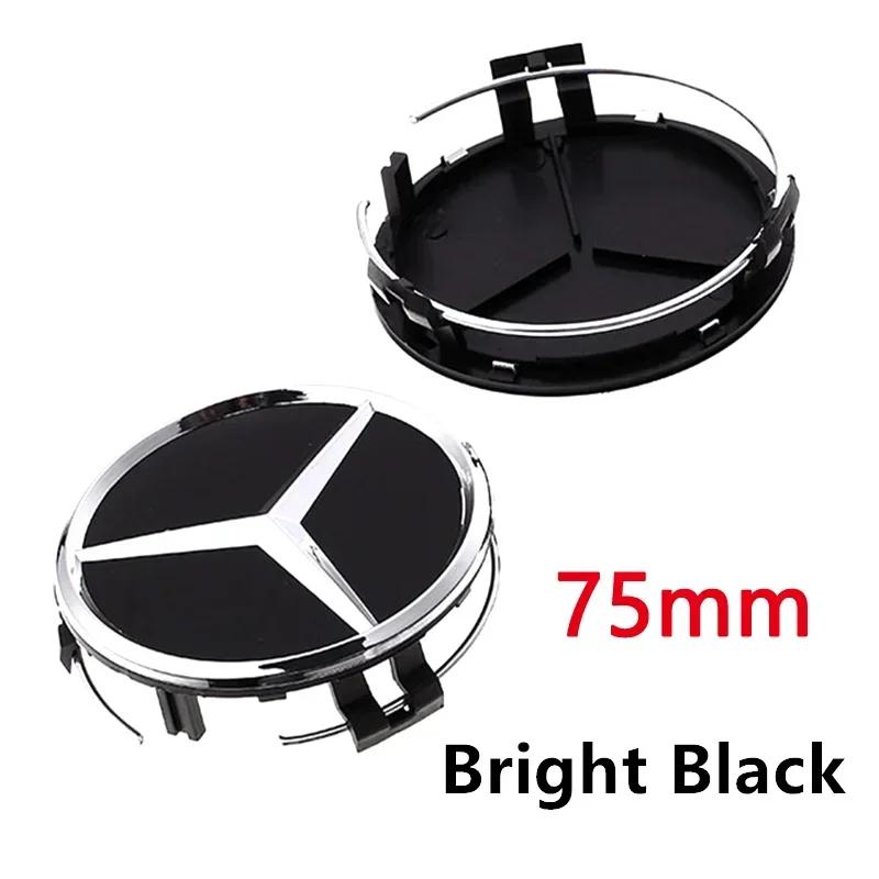 4ks 56mm 60mm 68mm 75mm 3Pin Pro Mercedes Benz Auto Krytky Středů Kolek Disků Krytky Nábojů Znak W202 W220 W213 W210 W164 E200 E260 E300