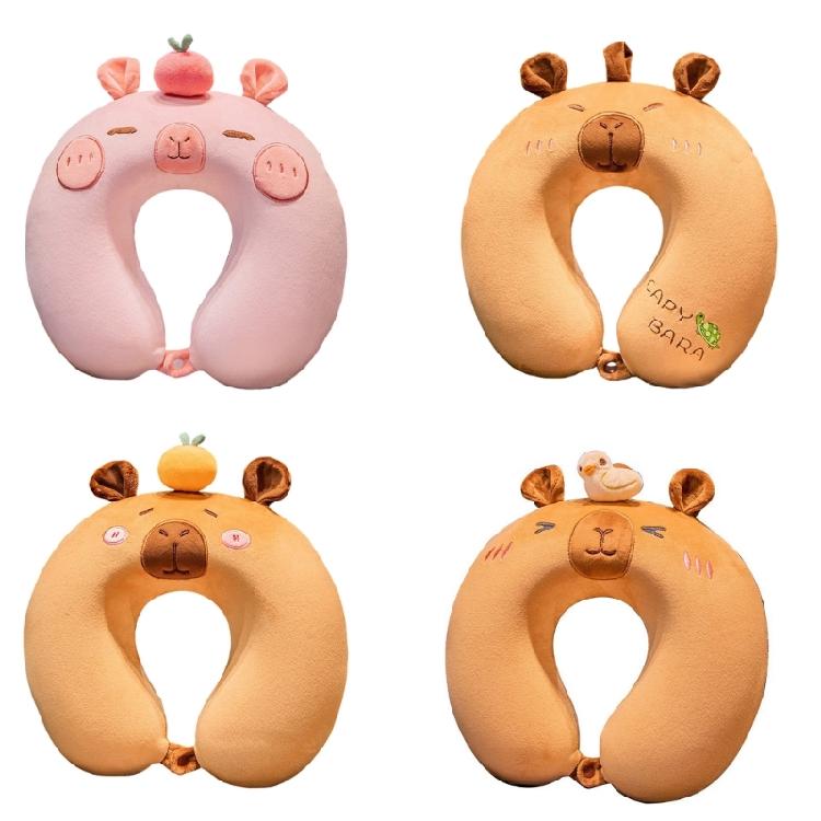 Children Neck Pillow Cartoon Animal Memory Foam Travel Pillow KIds Neck Support for Travel Pillow