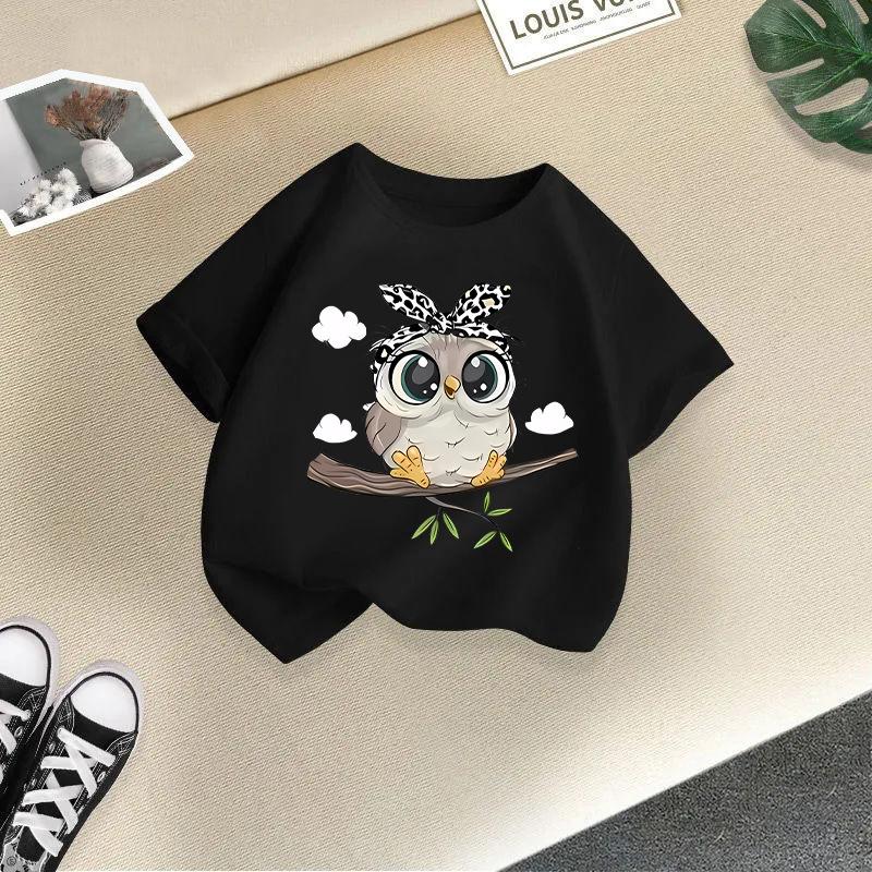 2026 Summer New Cute Animal Fashion Printed Children s T-shirt Short Sleeve Fashion Pure Cotton Children s Clothing 110