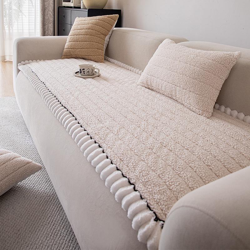 

Thick Plush Solid Color Sofa Cushion & Non-slip Anti-Scratch Protector 70x150cm
