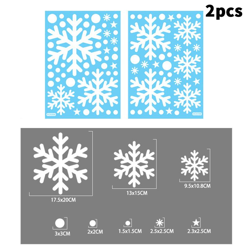 Hot Sale Christmas Stickers Santa Claus Glass Doors And Windows Without Trace Static Cling Children'S Room Christmas Decoration