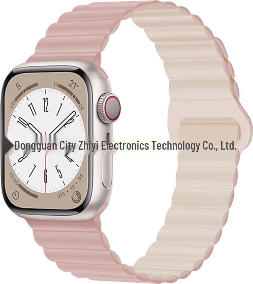 Two-Color Silicone Strap for Apple Watch 10/SE Creative S9