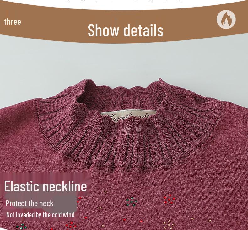 Women's Thermal Underwear Set for Autumn/Winter - Plus Velvet, Thickened for Middle-aged and Elderly Women