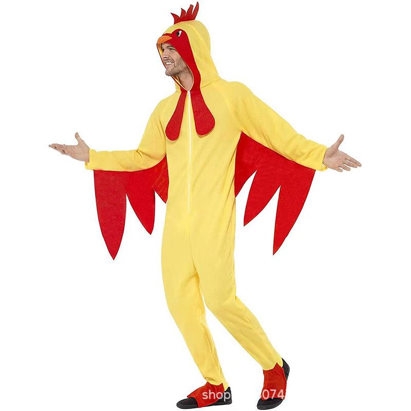 Halloween rooster one-piece set, doll costume, big rooster and hen
