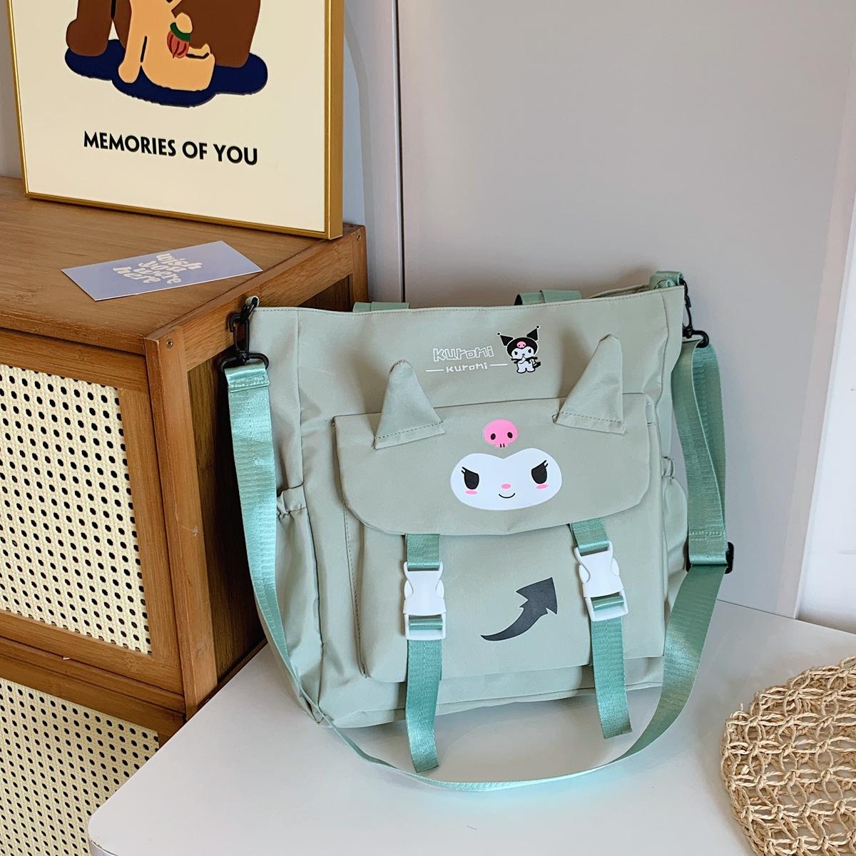 

2025 новая женская сумка в стиле колледж, студенческая сумка кроссбоди большой вместимости для занятий, легкая сумка для репетиторства, наплечная сумка Height 33CM Length 31CM Thickness 10CM зелёный