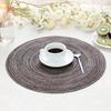 Concise Round Linen Braided Cup Coaster Heat Insulated Bowl Plate Place Mat