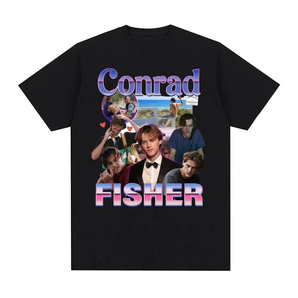 Team Conrad Cousins Beach Graphic T Shirts Unisexs Clothing Conrad Fisher Movie Y2k Tee Shirt Unisex 100 Cotton Oversized Tshirt