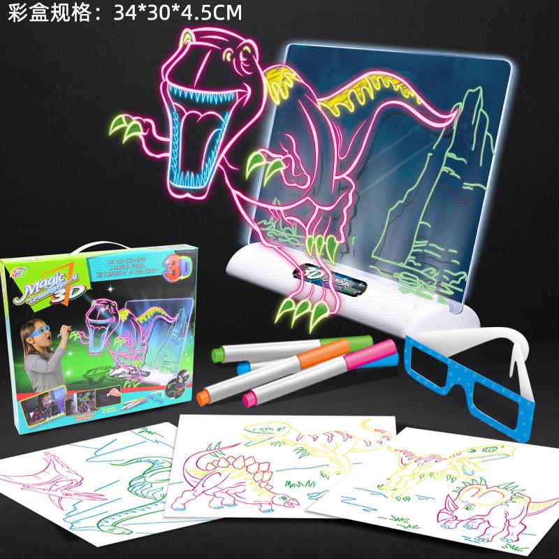 Tavoletta da Disegno 3D con Effetti di Luce LED - Giocattoli Educativi Divertenti e Creativi, Regali per Bambini e Ragazzi per Stimolare l'Immaginazione