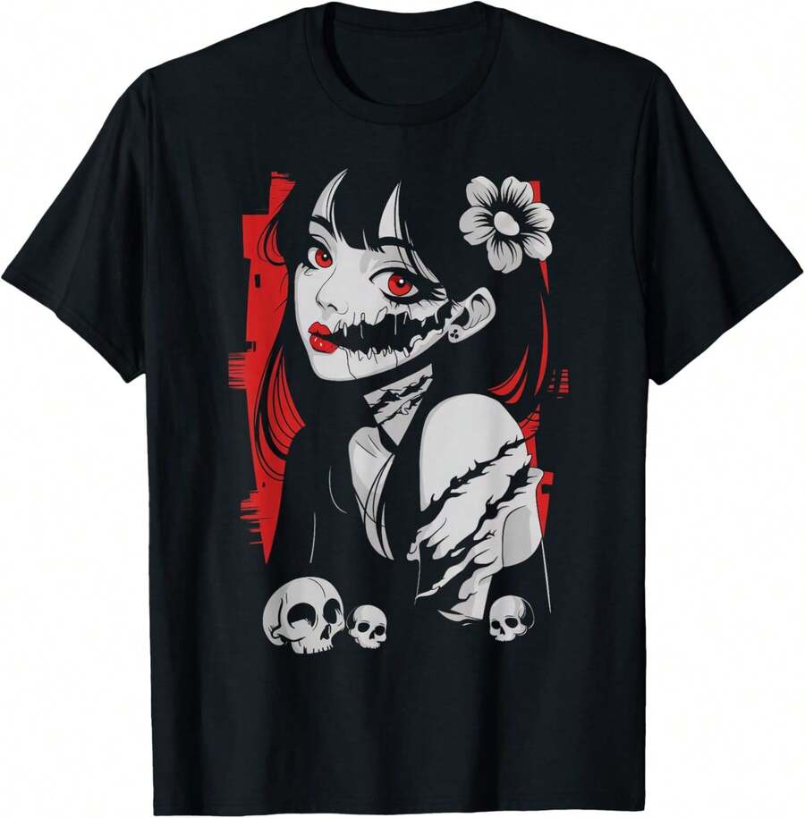 

Camisas Para Hombre Horror Anime Unisexga Japan Kawaii Goth Gifts For Unisex Women Kid TShirt Soft S