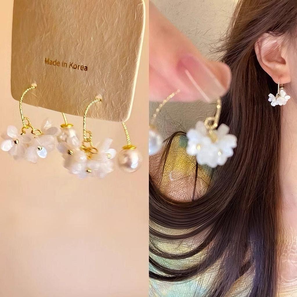 Dopamine Color Circle Earrings Women's Summer Personality Sweet Versatile Silver Needle Earrings Fashion Design Contrasting Color Earrings