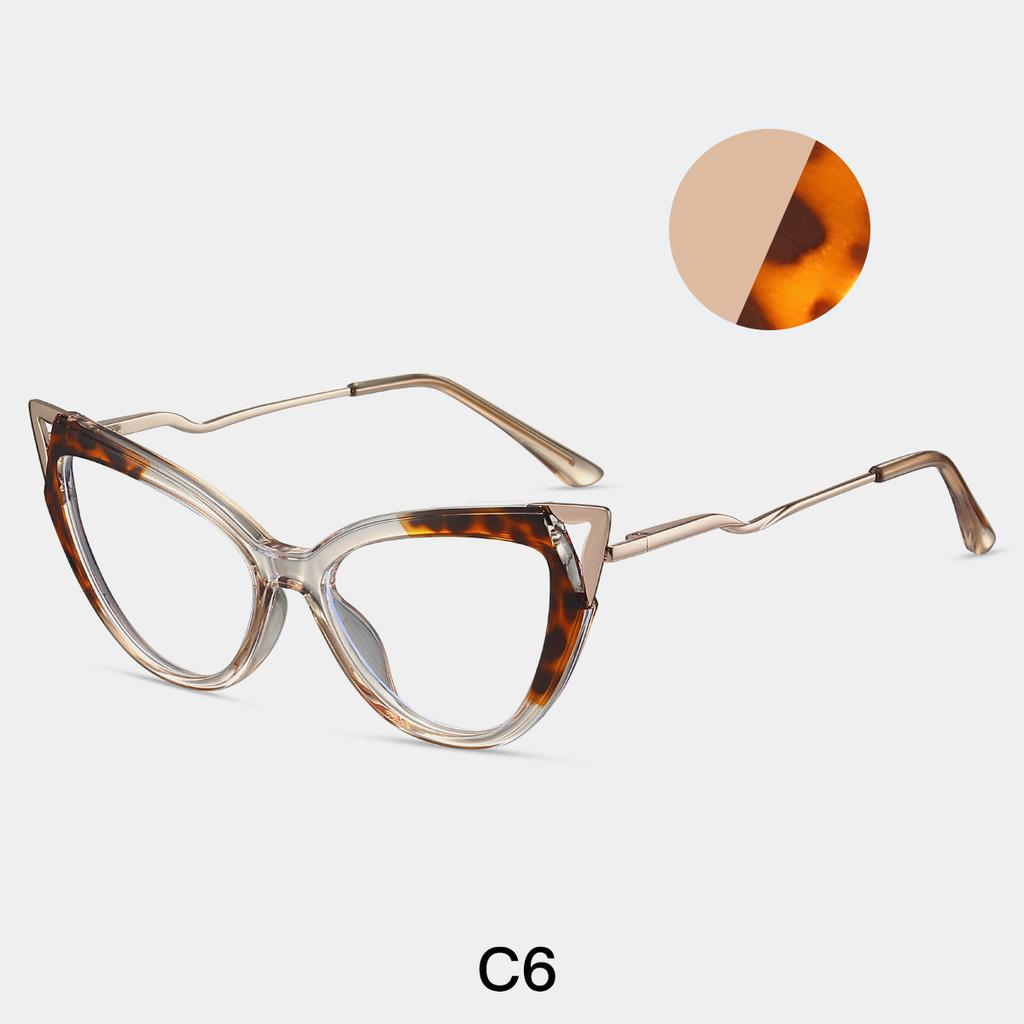 Reading Eyewear Female TR90+Metal Blue Cat's Luxury Presbyopic Filter Premium Feline Radiation Elegant Ladies UV400 Glare Computer Screen Eye Light