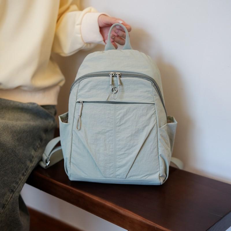 High Quality New Nylon Women Backpack Female Travel Bag Backpacks Schoolbag for Teenage Girls Solid Color Bookbag