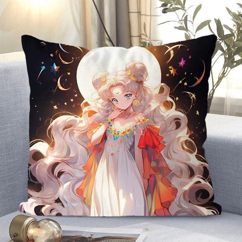 Cushion Pillow, Cute Water Ice Moon Hare Animation Peripheral Bed Sofa Decorative Pillow