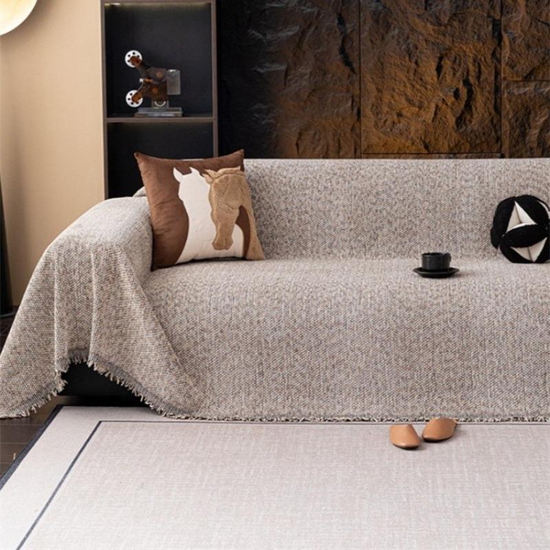 1pcs Thicken Chenille Blanket Classic All-inclusive Simple Couch Cover Towel Non Slip Office Nap Shawl Cushion Home Decoration