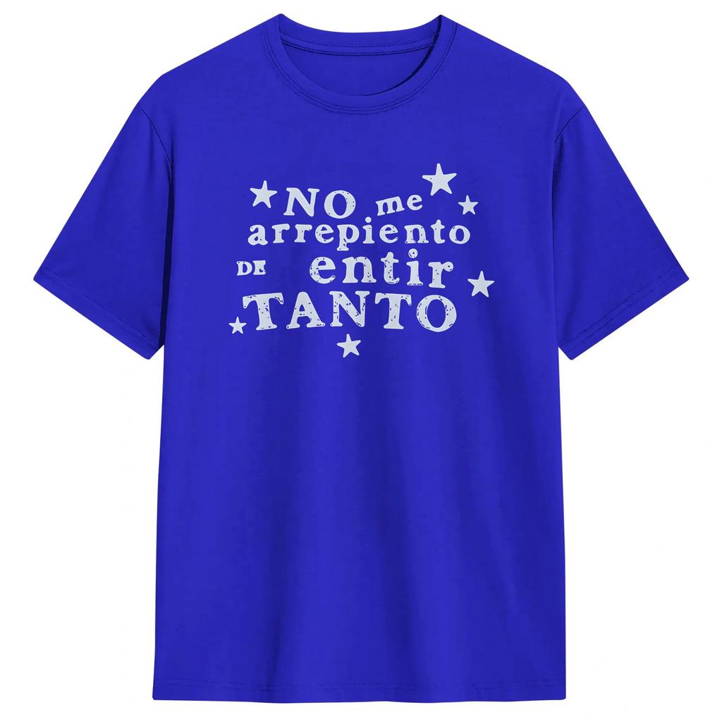 Unique No Me Arrepiento De Sentir Tanto Tshirts Men Crew Neck Pure Cotton T Shirts Short Sleeve Tee Shirt Plus Size Clothing