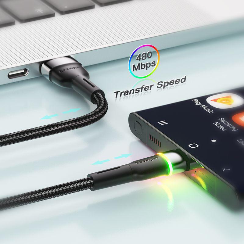 ESSAGER RGB Fast Charging Cable for Huawei, Samsung, Xiaomi.