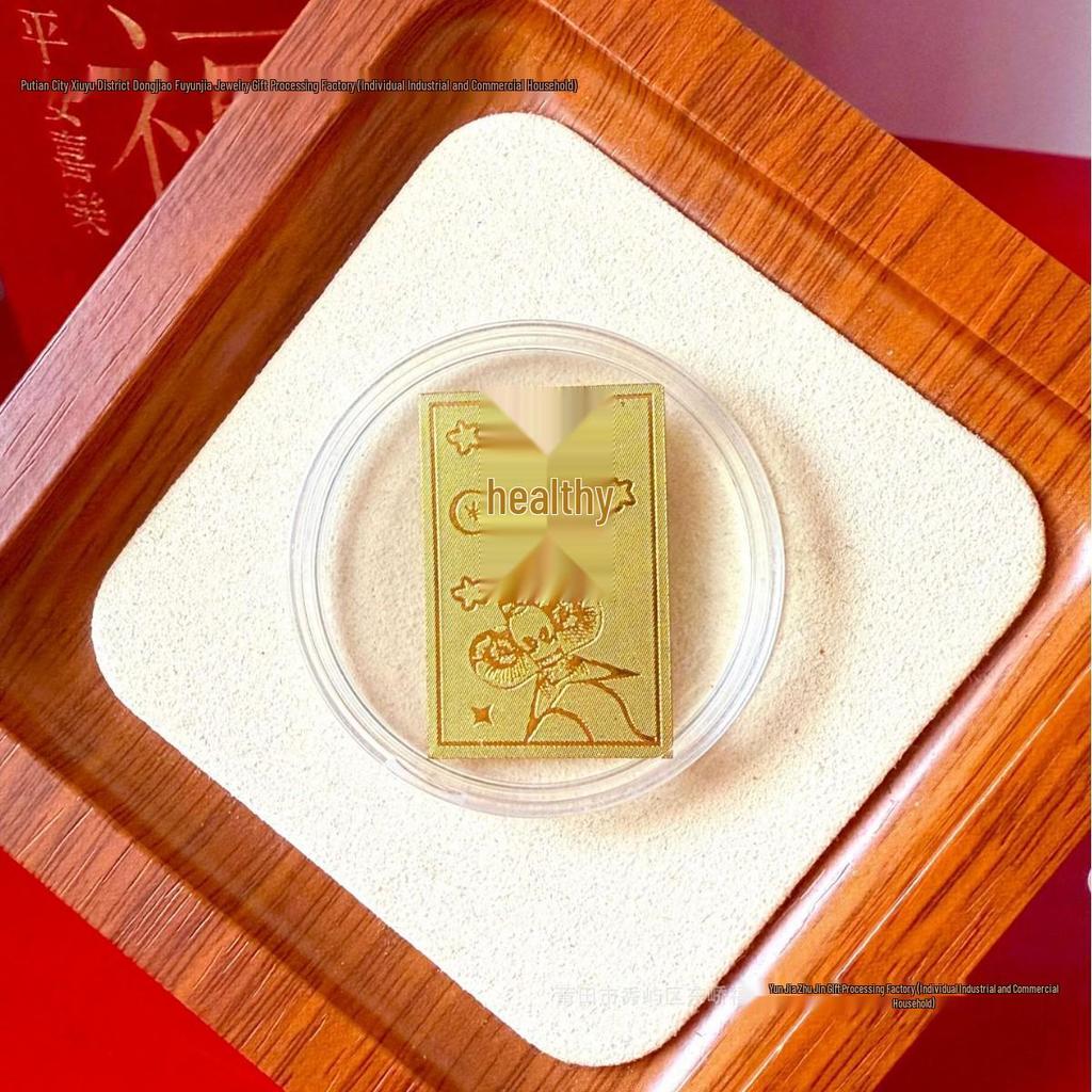 Pure Gold 999 Horse Year Phone Sticker for Wealth and Health - Popular Douyin Live Seller